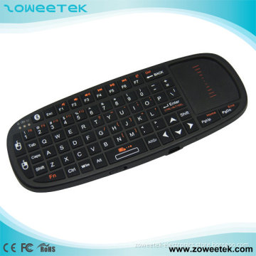 Ultra Mini Bluetooth Wireless Keyboard with Touchpad and Laser Pointer for iPad, Smart TV, Android TV Stick - Zw-51010bt (MWK10BT)